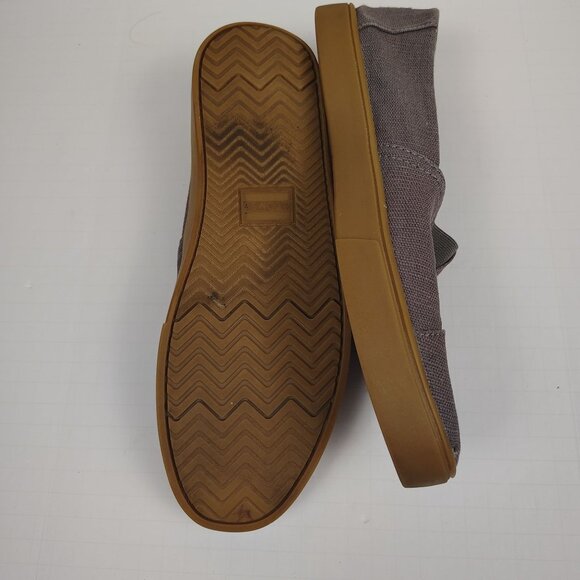 TOMS Classic Alpargata Slip-On Shoes Mens 10 Ash Gray Classic Canvas Boat Shoe - Picture 7 of 9